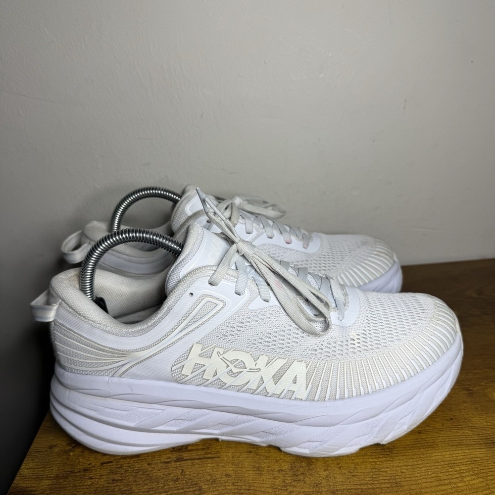 Hoka One One Bondi 7 Running Shoes Women's Size 8.5 White